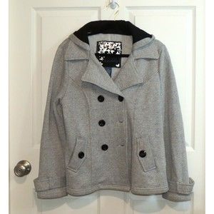 Sebby Double Breasted Jacket Lightweight with Hood Lg